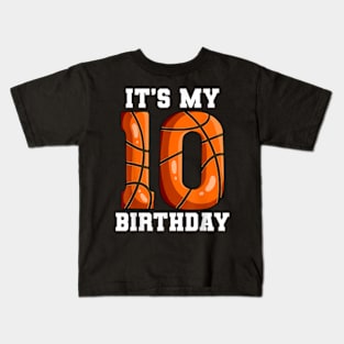 10th Birthday Basketball Kids T-Shirt